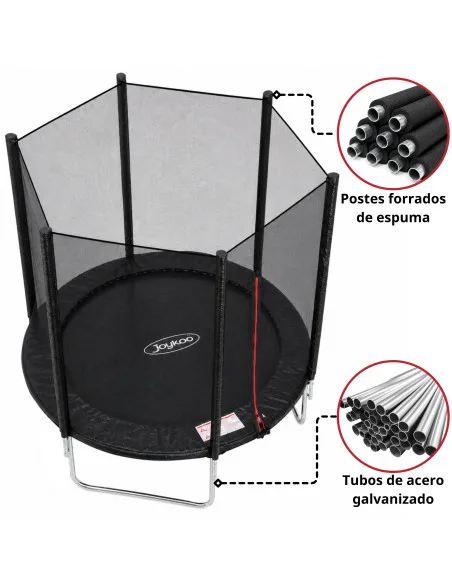 Trampolín Brincolín de 8 Pies Para Niños Postes Acolchados de Acero Galvanizado Soporta hasta 50 kg | Joykoo Tienda Oficial