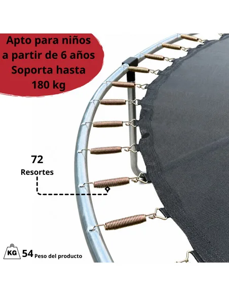 Trampolín Brincolín de 12 Pies Para Niños Luz y Agua Tubos de Acero Galvanizado Soporta hasta 180 kg | Joykoo Tienda Oficial