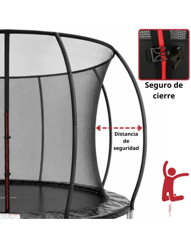 Trampolín Brincolín de 12 Pies Para Niños Luz y Agua Tubos de Acero Galvanizado Soporta hasta 180 kg | Joykoo Tienda Oficial