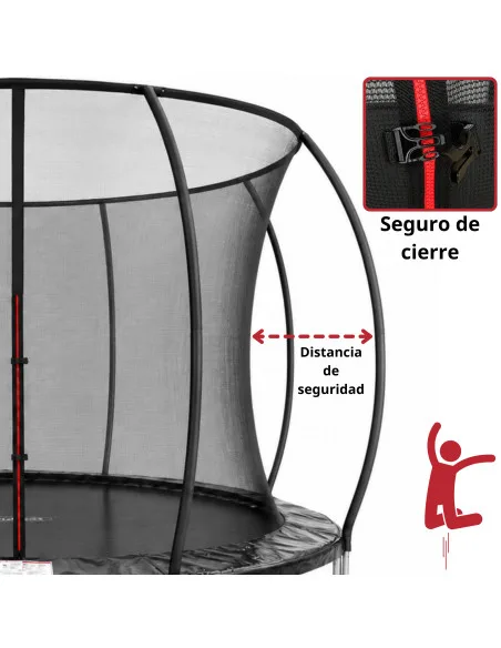 Trampolín Brincolín de 12 Pies Para Niños Luz y Agua Tubos de Acero Galvanizado Soporta hasta 180 kg | Joykoo Tienda Oficial