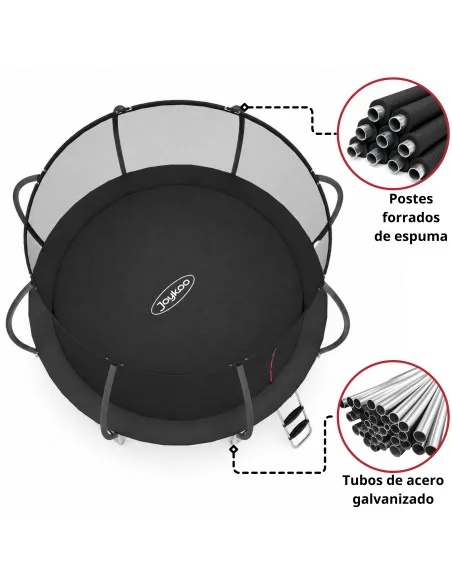 Trampolín Brincolín de 12 Pies Para Niños Luz y Agua Tubos de Acero Galvanizado Soporta hasta 180 kg | Joykoo Tienda Oficial