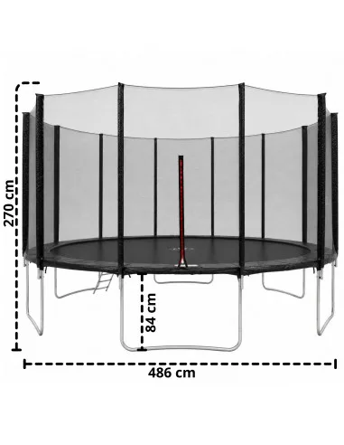 Trampolín Brincolín de 16 Pies Para Niños Luz y Agua Tubos de Acero Galvanizado Soporta hasta 190 kg | Joykoo Tienda Oficial