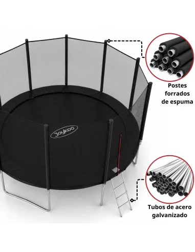 Trampolín Brincolín de 16 Pies Para Niños Luz y Agua Tubos de Acero Galvanizado Soporta hasta 190 kg | Joykoo Tienda Oficial