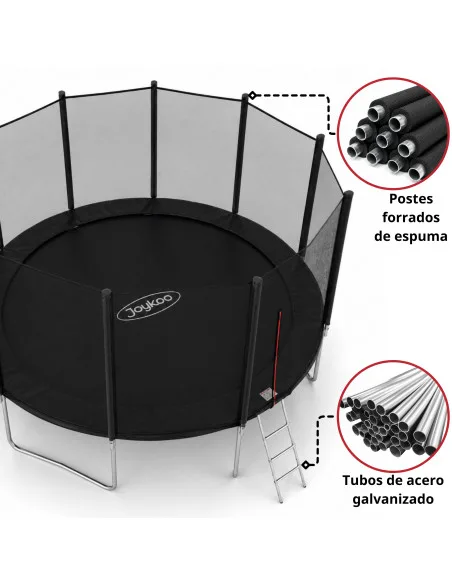 Trampolín Brincolín de 16 Pies Para Niños Luz y Agua Tubos de Acero Galvanizado Soporta hasta 190 kg | Joykoo Tienda Oficial
