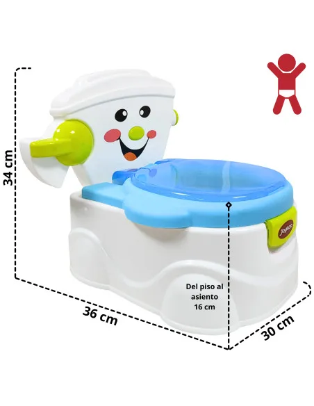 Baño Entrenador para Niños con Porta Rollo de Papel Recipiente de 1.6 L Sistema Anti Salpicaduras | Joykoo Tienda Oficial
