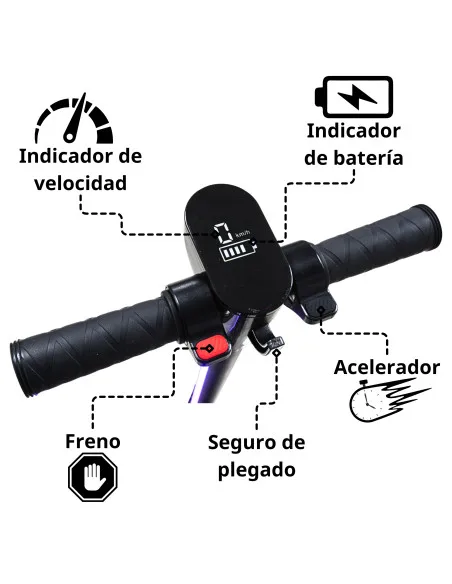 Scooter Eléctrico para Niños con Luces LED Plegable Batería de Litio 24V Ruedas de Goma Soporta hasta 60 kg | Joykoo Tienda Oficial