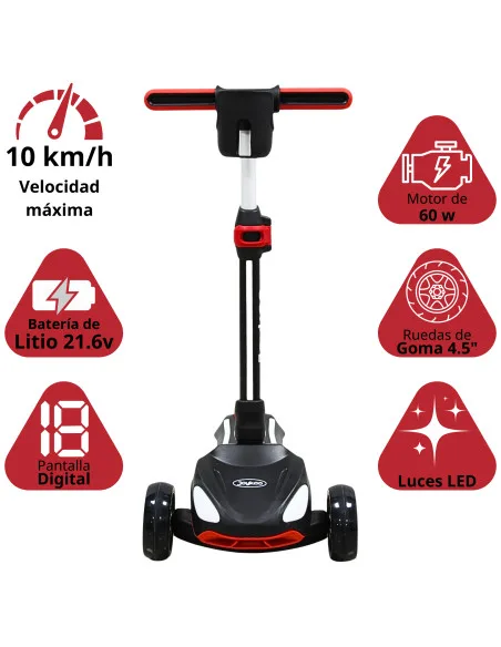 Scooter Eléctrico para Niños con Luces LED Plegable Altura Ajustable Batería de Litio 21.6V Soporta 50 kg | Joykoo Tienda Oficial