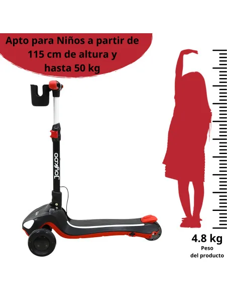 Scooter Eléctrico para Niños con Luces LED Plegable Altura Ajustable Batería de Litio 21.6V Soporta 50 kg | Joykoo Tienda Oficial