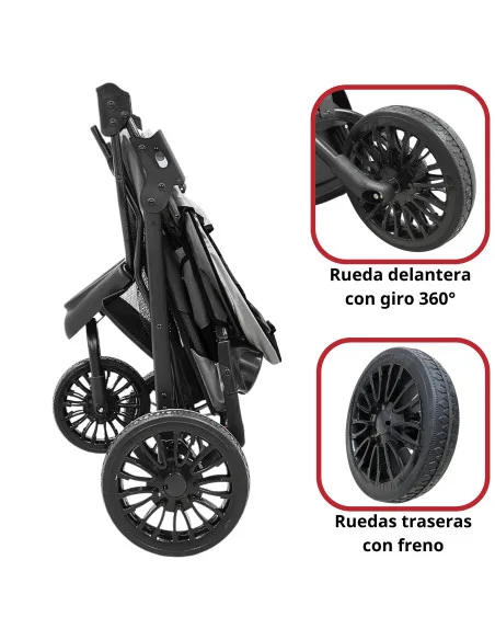 Carriola para Mascotas 3 Ruedas para Raza Chica y Mediana Plegable Correas de Seguridad Portavasos Soporta hasta 15 kg | Joykoo Tienda Oficial