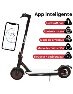 Scooter Eléctrico Plegable Motor 250W 25 km/h App Inteligente Ruedas 8.5 Pulgadas de Aire Soporta hasta 100 kg Joykoo - 1 2