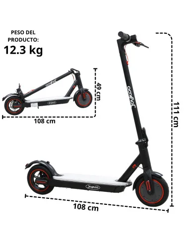 Scooter Eléctrico Plegable Motor 250W 25 km/h App Inteligente Ruedas 8.5 Pulgadas de Aire Soporta hasta 100 kg | Joykoo Tienda Oficial