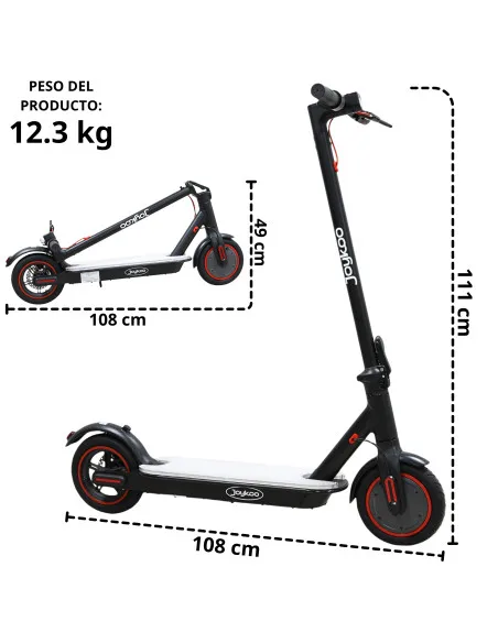 Scooter Eléctrico Plegable Motor 250W 25 km/h App Inteligente Ruedas 8.5 Pulgadas de Aire Soporta hasta 100 kg | Joykoo Tienda Oficial