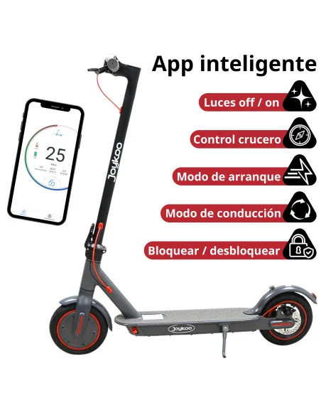 Scooter Eléctrico Plegable Motor 250W 30 km/h 3 Modos de Conducción Ruedas de Hule 8.5" Soporta hasta 100 kg | Joykoo Tienda Oficial