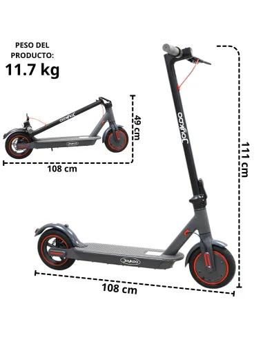 Scooter Eléctrico Plegable Motor 250W 30 km/h 3 Modos de Conducción Ruedas de Hule 8.5" Soporta hasta 100 kg | Joykoo Tienda Oficial