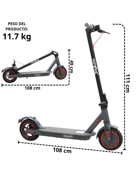 Scooter Eléctrico Plegable Motor 250W 30 km/h 3 Modos de Conducción Ruedas de Hule 8.5" Soporta hasta 100 kg | Joykoo Tienda Oficial
