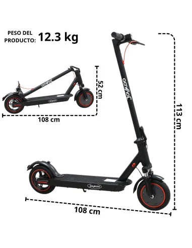 Scooter Eléctrico para Adulto 250W Velocidad Máxima 30 km/h Plegable App Luces Ruedas 8.5” Soporta 100 kg | Joykoo Tienda Oficial