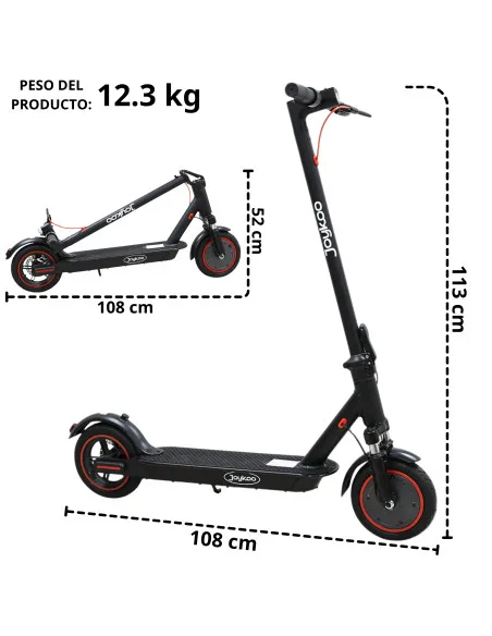 Scooter Eléctrico para Adulto 250W Velocidad Máxima 30 km/h Plegable App Luces Ruedas 8.5” Soporta 100 kg | Joykoo Tienda Oficial