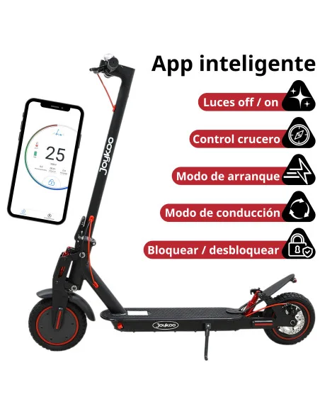 Scooter Eléctrico Plegable 250W Velocidad Máxima 30 km/h 3 Velocidades App Ruedas 8.5" Freno de Disco Soporta 100 kg | Joykoo Tienda Oficial