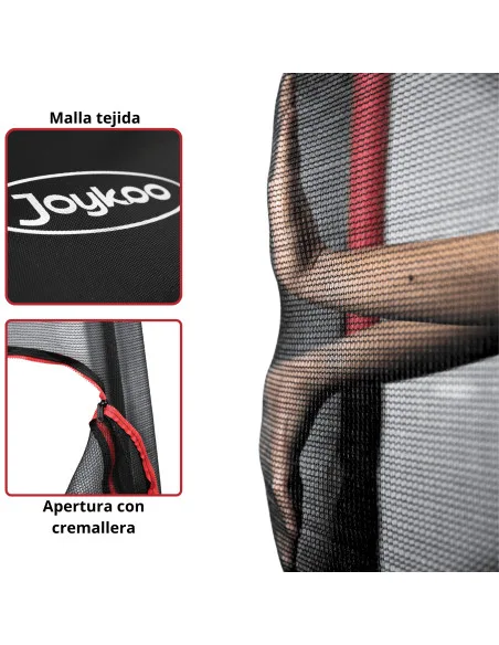 Trampolín Infantil Brincolín 140 cm 55 Pulgadas con Red de Seguridad Alta 36 Resortes Acero Galvanizado Soporta 50 kg | Joykoo Tienda Oficial