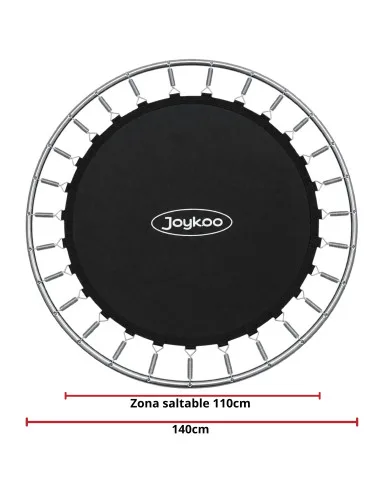 Trampolín Infantil Brincolín 140 cm 55 Pulgadas con Red de Seguridad Alta 36 Resortes Acero Galvanizado Soporta 50 kg | Joykoo Tienda Oficial
