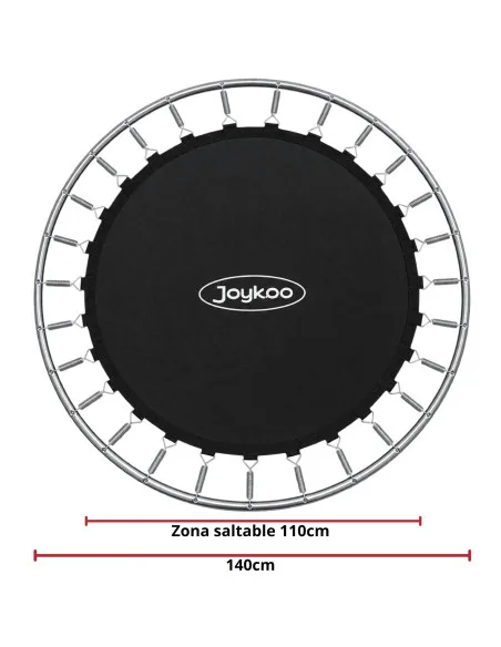 Trampolín Infantil Brincolín 140 cm 55 Pulgadas con Red de Seguridad Alta 36 Resortes Acero Galvanizado Soporta 50 kg | Joykoo Tienda Oficial