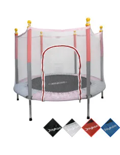 Trampolín Infantil Brincolín 140 cm 55 Pulgadas con Red de Seguridad hasta 50 kg con 36 Resortes de Acero Galvanizado Joykoo - 1