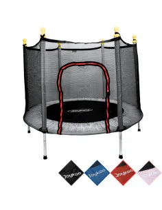 Trampolín Infantil Brincolín 140 cm 55 Pulgadas con Red de Seguridad hasta 50 kg con 36 Resortes de Acero Galvanizado Joykoo - 1 2