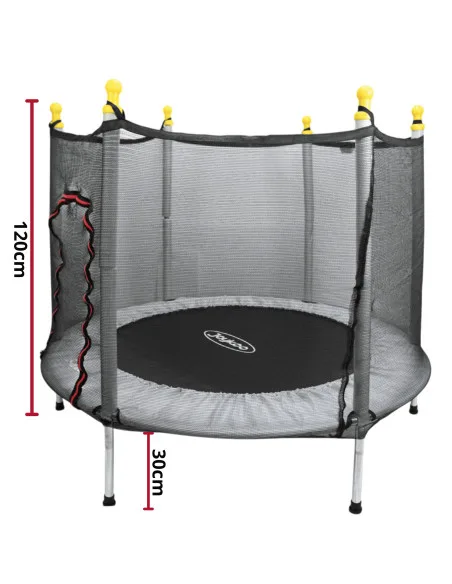 Trampolín Infantil Brincolín 140 cm 55 Pulgadas con Red de Seguridad hasta 50 kg con 36 Resortes de Acero Galvanizado | Joykoo Tienda Oficial