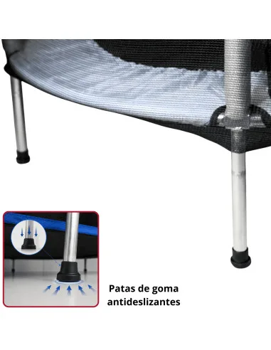 Trampolín Infantil Brincolín 140 cm 55 Pulgadas con Red de Seguridad hasta 50 kg con 36 Resortes de Acero Galvanizado | Joykoo Tienda Oficial