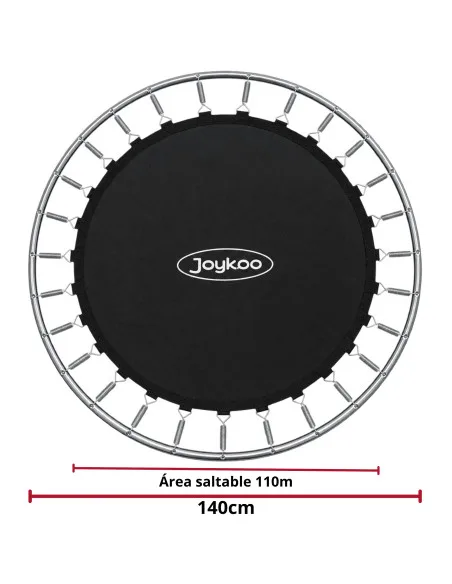 Trampolín Infantil Brincolín 140 cm 55 Pulgadas con Red de Seguridad hasta 50 kg con 36 Resortes de Acero Galvanizado | Joykoo Tienda Oficial