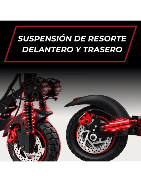 Scooter Eléctrico para Adultos Plegable Motor 500W Batería de Litio Freno de Disco Doble Suspensión Luces LED | Joykoo Tienda Oficial