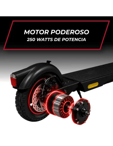 Scooter Eléctrico para Adultos 250W 25 Km/h Velocidad Máxima Llantas 8.5" Plegable con Pantalla LED Hasta 110 Kg | Joykoo Tienda Oficial