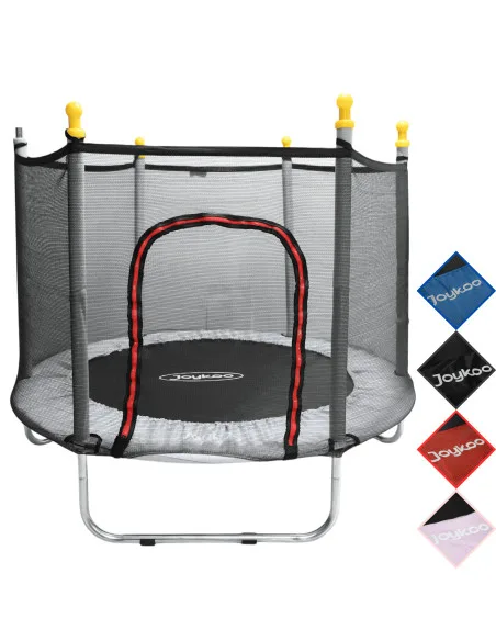 Trampolín Infantil Con Red De Seguridad 140 cm 55 Pulgadas Soporta Hasta 50 Kg Postes Acolchados 36 Resortes | Joykoo Tienda Oficial