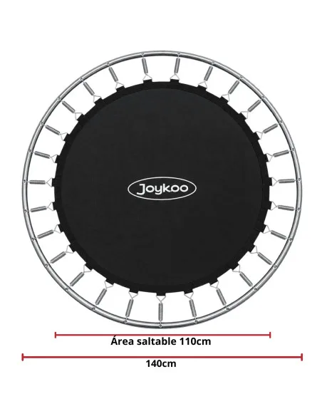 Trampolín Infantil 140 cm 55 Pulgadas Parque De Juegos Con Red De Seguridad Postes Acolchados 36 Resortes 50 kg | Joykoo Tienda Oficial