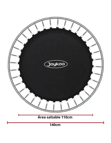 Trampolín Infantil Brincolín 140 cm 55 Pulgadas con Red de Seguridad hasta 50 kg con 36 Resortes de Acero Galvanizado | Joykoo Tienda Oficial