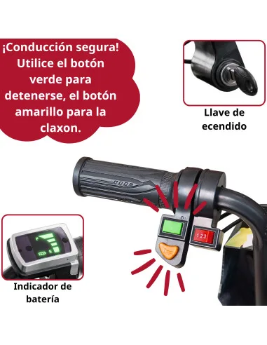 Montable Eléctrico Infantil Drift Trike Motor 150W 15 km/h Batería 36V Asiento Ajustable Bluetooth Hasta 55 kg | Joykoo Tienda Oficial