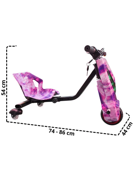 Montable Eléctrico Infantil Drift Trike Motor 150W 15 km/h Batería 36V Asiento Ajustable Bluetooth Hasta 55 kg | Joykoo Tienda Oficial