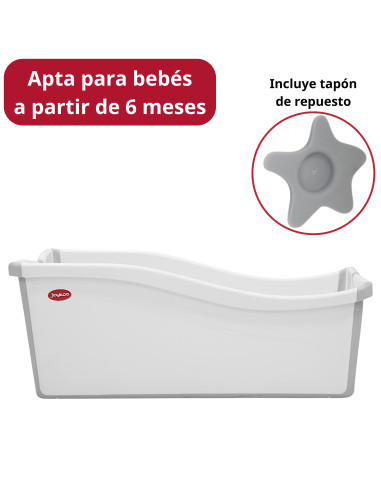 Bañera Plegable Para Bebé Antideslizante Con Tapón De Desagüe 6 A 18 Meses Hasta 25 Kg | Joykoo Tienda Oficial
