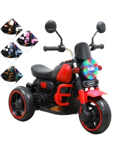 Moto Montable Eléctrica Retro Para Niños 3 Ruedas 6V Bluetooth Luces Música Desde 3 Años Hasta 25 Kg Joykoo - 8