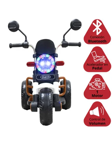 Moto Montable Eléctrica Retro Para Niños 3 Ruedas 6V Bluetooth Luces Música Desde 3 Años Hasta 25 Kg | Joykoo Tienda Oficial