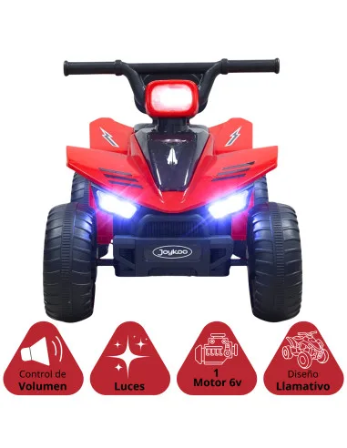 Cuatrimoto Montable Eléctrica Para Niños Con Luces Y Sonido Batería Recargable 6V A Partir De 3 Años | Joykoo Tienda Oficial