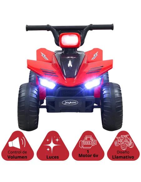 Cuatrimoto Montable Eléctrica Para Niños Con Luces Y Sonido Batería Recargable 6V A Partir De 3 Años | Joykoo Tienda Oficial
