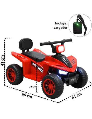 Cuatrimoto Montable Eléctrica Para Niños Con Luces Y Sonido Batería Recargable 6V A Partir De 3 Años | Joykoo Tienda Oficial