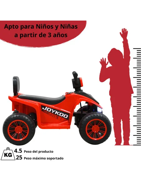 Cuatrimoto Montable Eléctrica Para Niños Con Luces Y Sonido Batería Recargable 6V A Partir De 3 Años | Joykoo Tienda Oficial