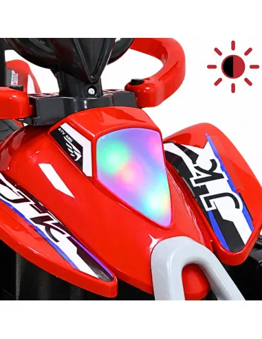 Montable Eléctrico para Niños 6V con Bastón Dirigible Luces y Música, Pedal Acelerador Apto a partir de 3 o hasta 25 kg | Joykoo Tienda Oficial