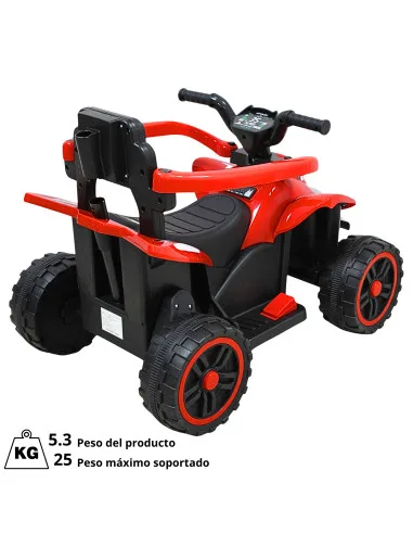 Montable Eléctrico para Niños 6V con Bastón Dirigible Luces y Música, Pedal Acelerador Apto a partir de 3 o hasta 25 kg | Joykoo Tienda Oficial