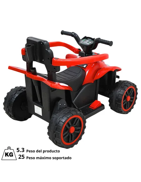 Montable Eléctrico para Niños 6V con Bastón Dirigible Luces y Música, Pedal Acelerador Apto a partir de 3 o hasta 25 kg | Joykoo Tienda Oficial