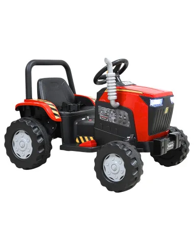 Montable Eléctrico Para Niños Mini Tractor Con Bastón Dirigible Volante Y Pedal Acelerador Luces Música Batería 12V | Joykoo Tienda Oficial