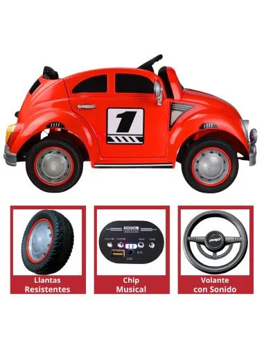 Montable para Niños Vocho Electrico Control Remoto luz 12V | Joykoo Tienda Oficial