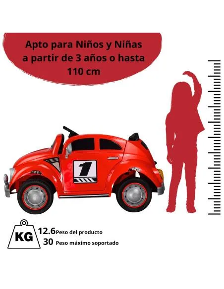 Montable para Niños Vocho Electrico Control Remoto luz 12V | Joykoo Tienda Oficial